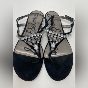 Sam Edelman Black Flat Women Sandal Size 10